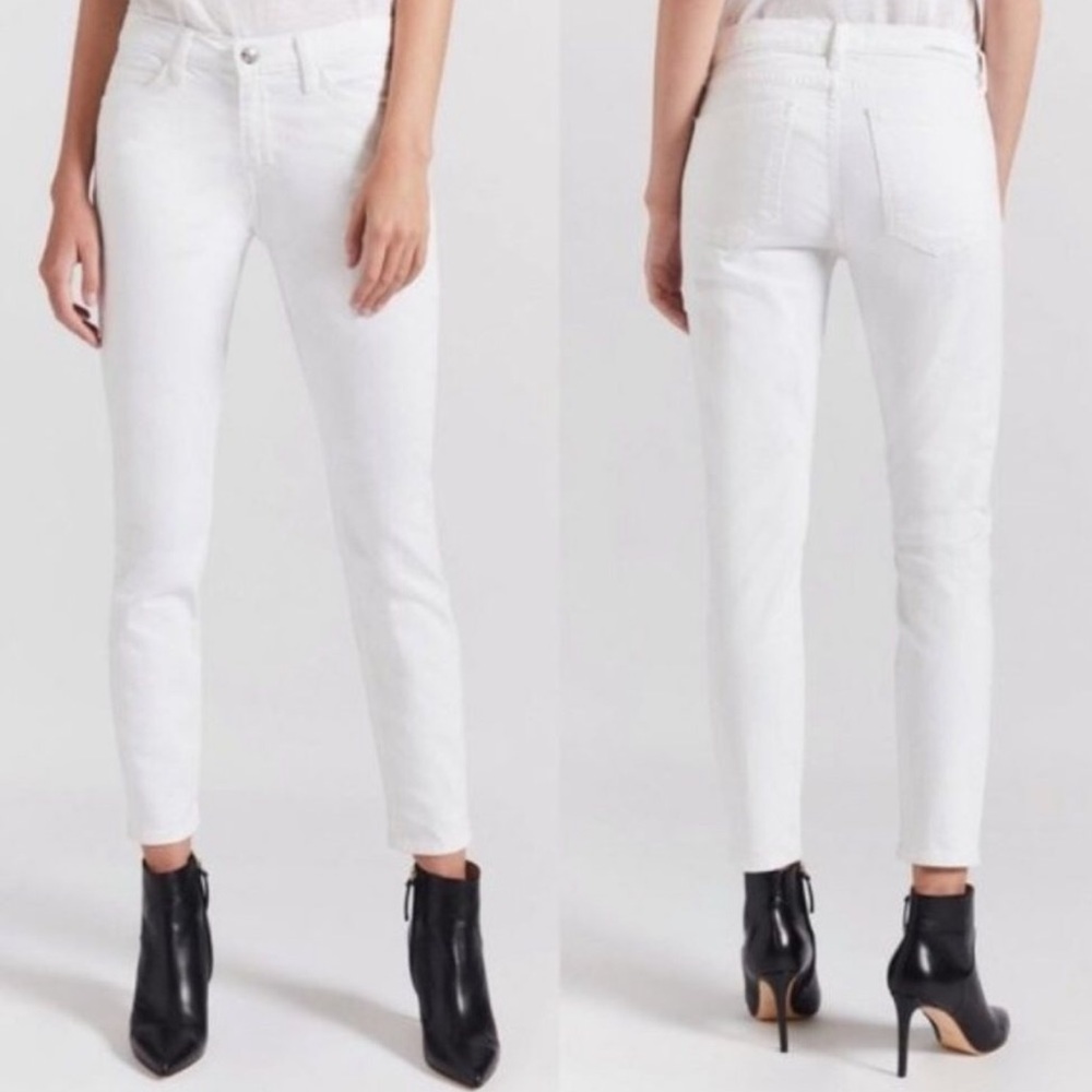 NWT Current/Elliott The Stiletto White High Rise Stretch Skinny Crop Jeans Sz 31